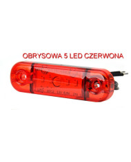 Lampa pozycyjna obrysowa tylna czerwona diodowa 3 led 12-24V