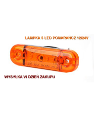 Lampa pozycyjna obrysowa boczna pomarańczowa diodowa 3led 12-24V.