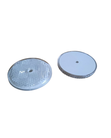 Światło odblaskowe przednie Odblask okrągły fi 60 mm biały z otworem
